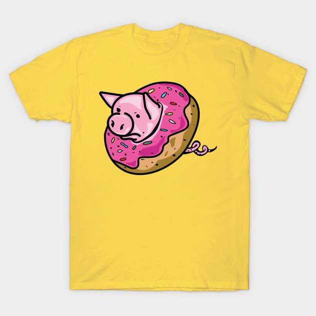 Pig Donut T-Shirt by BangHolla